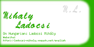mihaly ladocsi business card